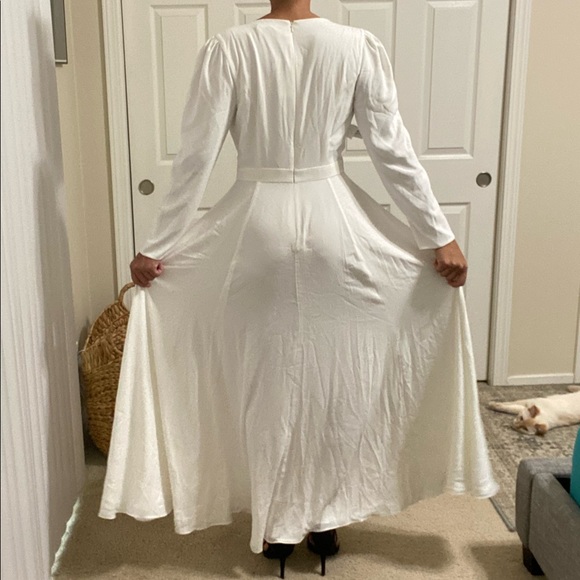 NWT Fame and Partner 💌Free Shipping White L/S Dress Size 6 - Picture 9 of 10